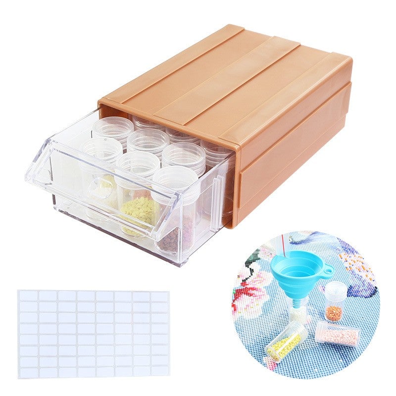 Diamond Painting tool | Storage box With funnel and stickers (Various specifications)