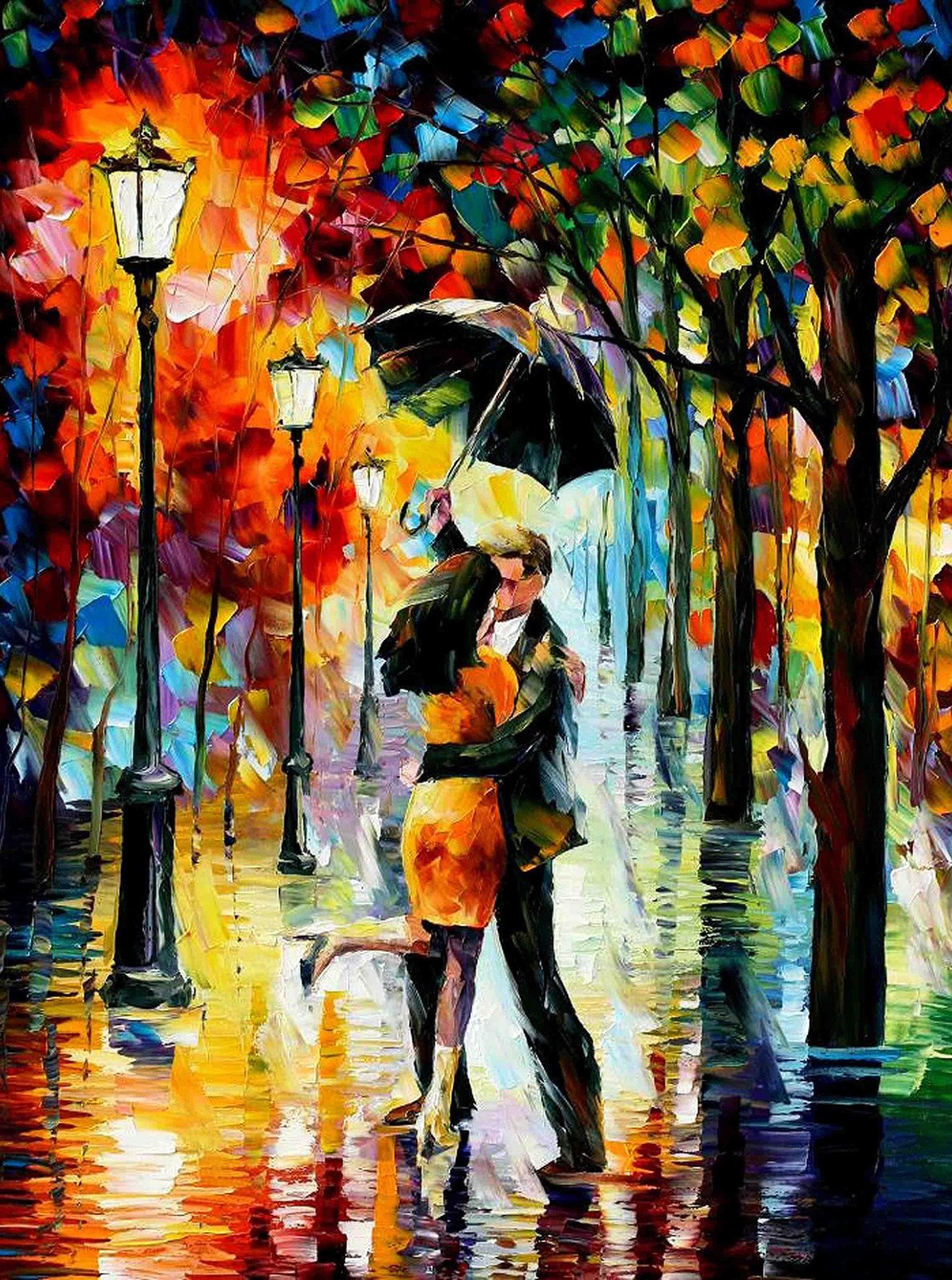 Umbrella hug | Full Round Diamond Painting Kits