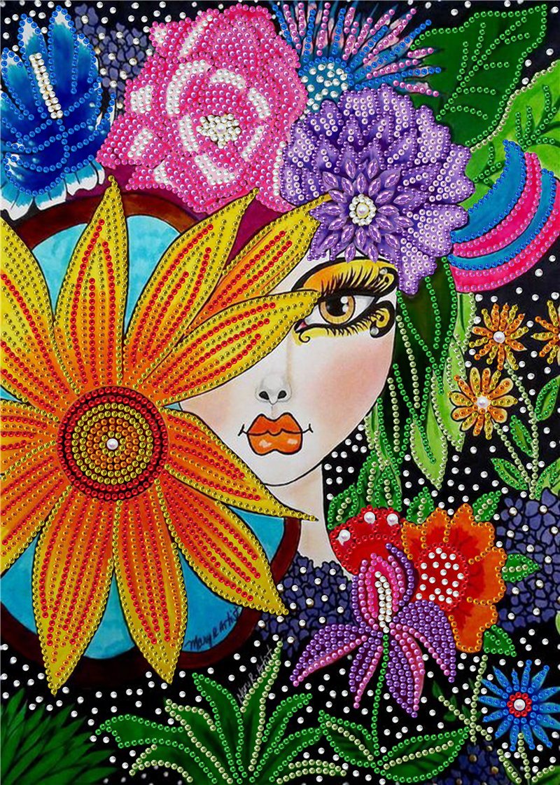 Sunflower girl | Special Shaped Diamond Painting Kits