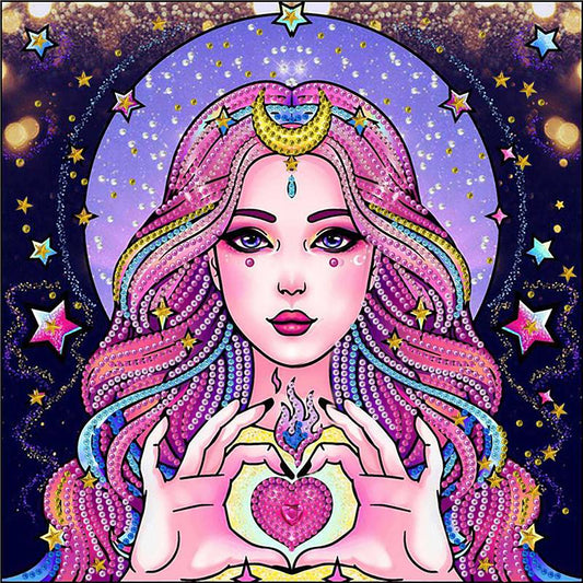 Moon princess | Special Shaped Diamond Painting Kits