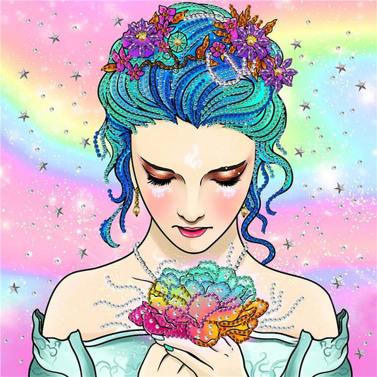 Rainbow Princess | Special Shaped Diamond Painting Kits