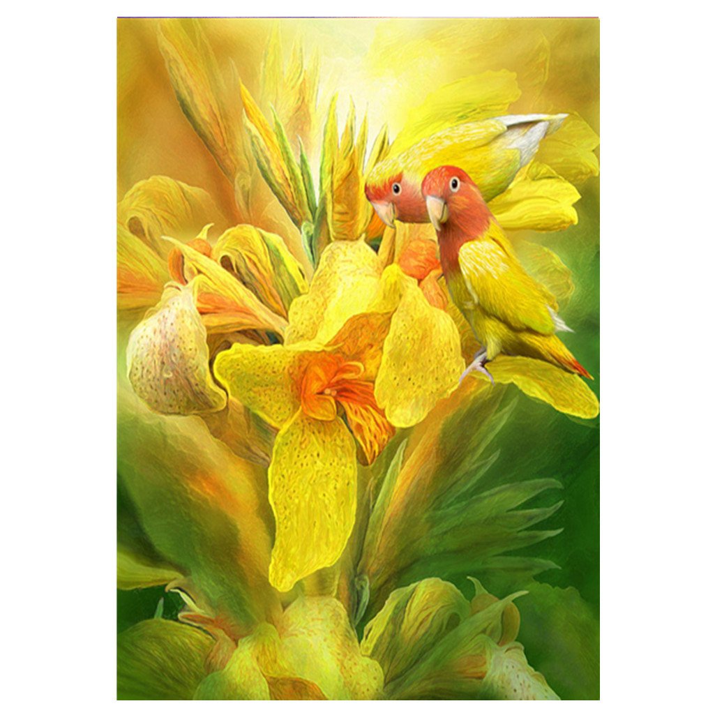 Flower and Bird | Full Round Diamond Painting Kits