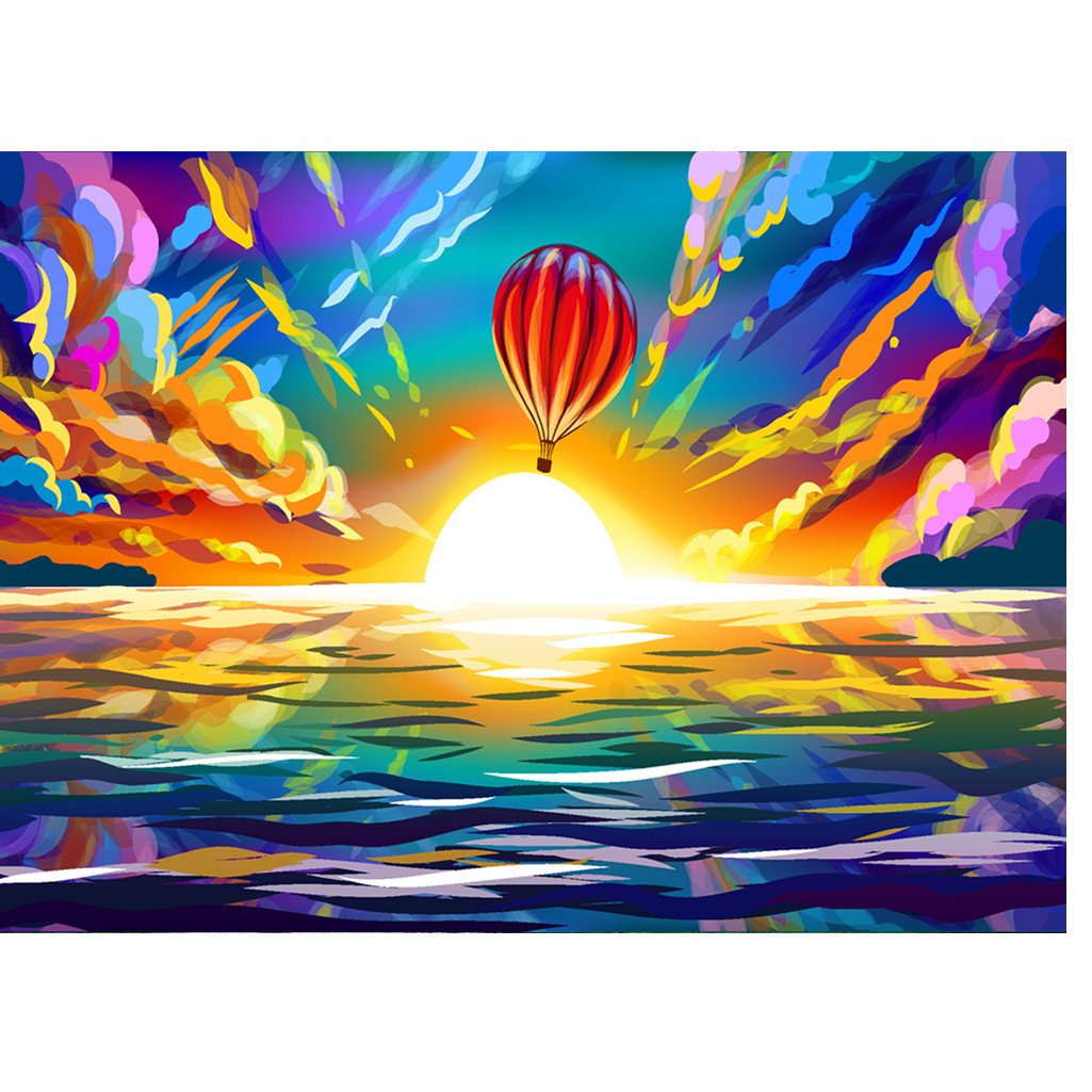 hot air balloon | Full Round Diamond Painting Kits