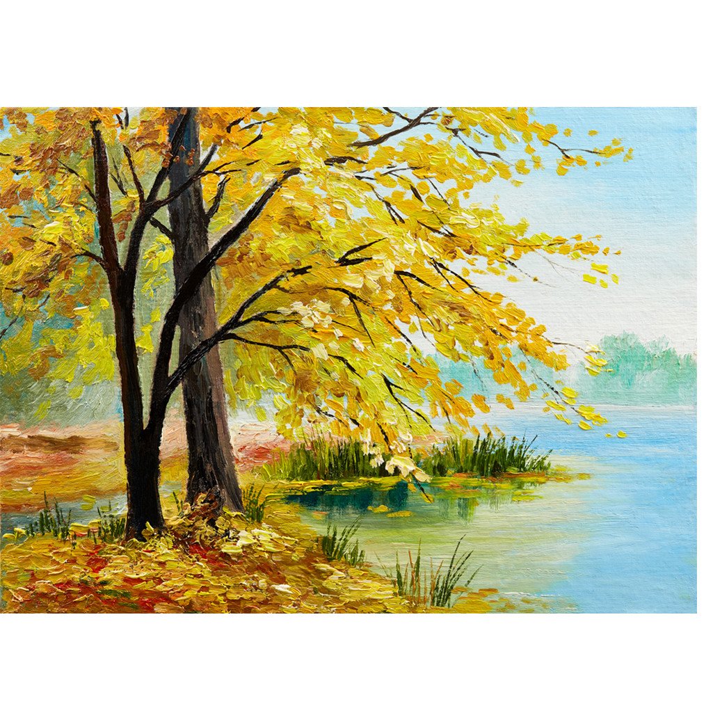 Tree by the lake | Full Round Diamond Painting Kits