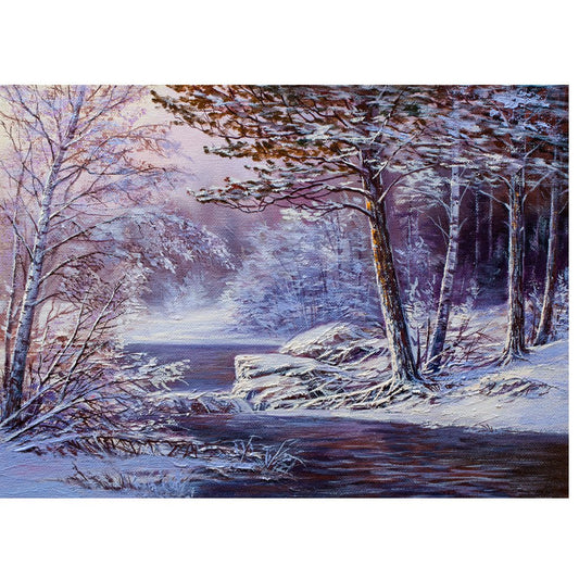 Snow scenery | Full Round Diamond Painting Kits