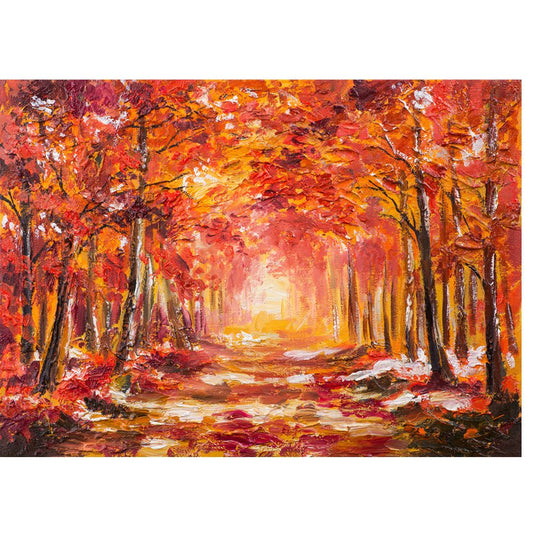 paysage forestier | Kits complets de peinture au diamant rond