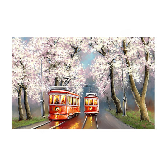 tram cars | Full Round Diamond Painting Kitscock