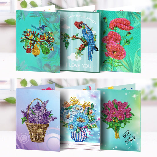 5D DIY Diamond Painting Greeting Card Special Shaped Birthday Xmas Gift