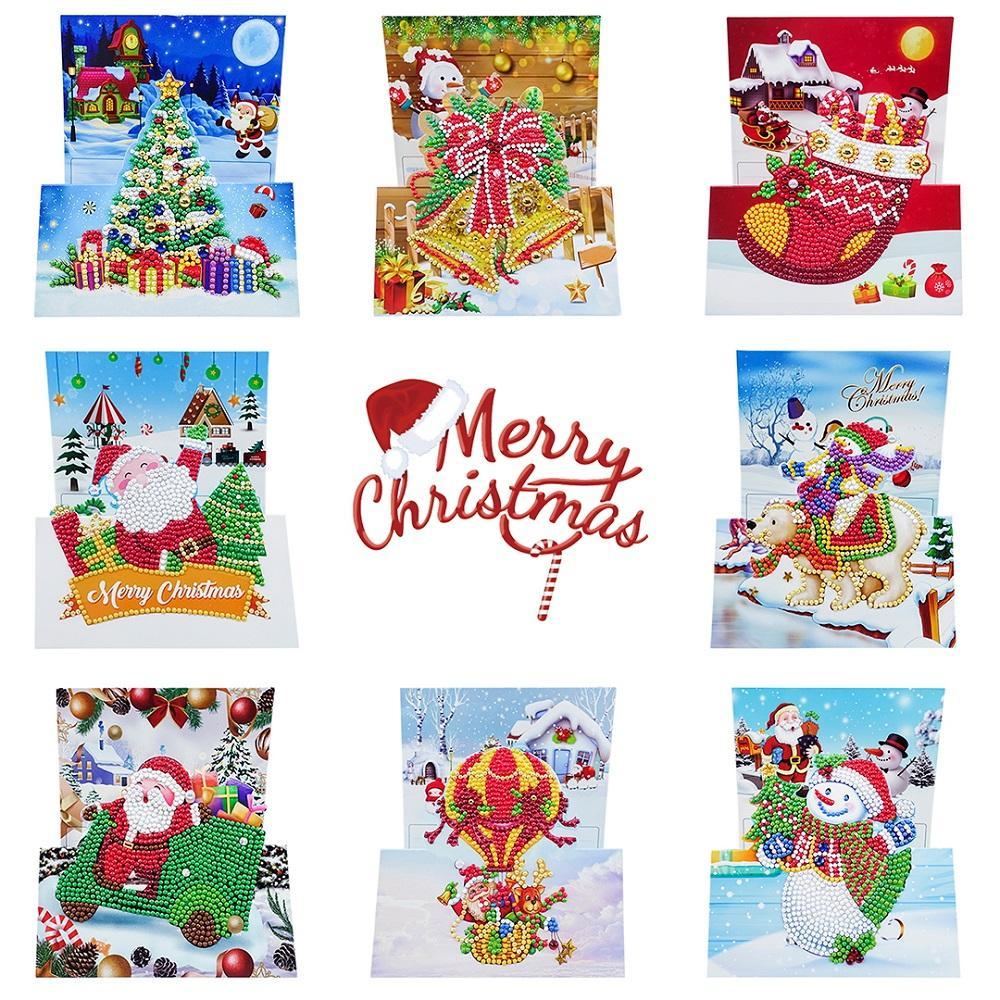 5D DIY Diamond Painting Greeting Card Special Shaped Birthday Xmas Gift