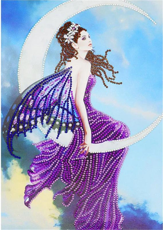 Moon Fairy | Special Shaped | Crystal Rhinestone Diamond Painting Kits