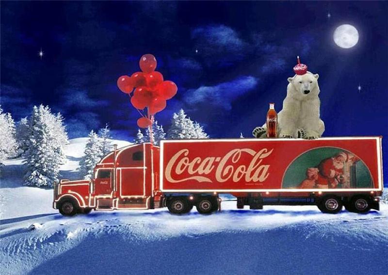 Camion Coca-Cola | Kits complets de peinture au diamant rond