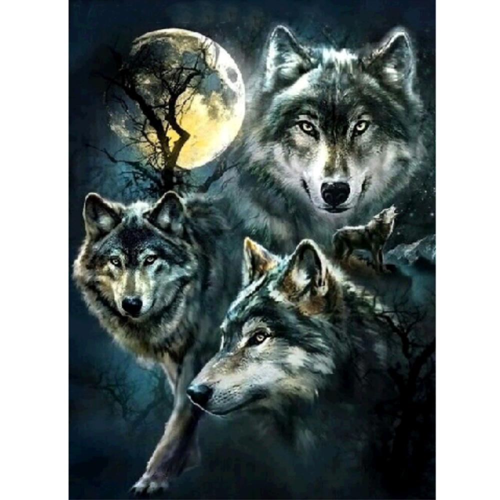 Full Round Diamond Painting Kits | Wolf