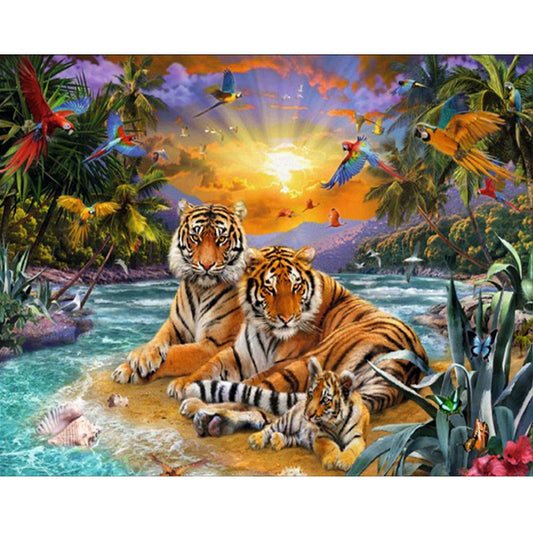 Full Round Diamond Painting Kits | tiger