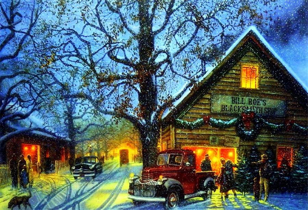 Winter Street | Full Circle Diamond Painting Kit