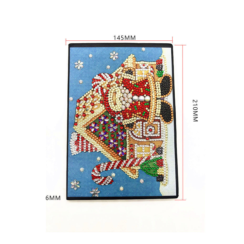 A5 5D Notebook DIY Part Special Shape Rhinestone Diary Book | Santa Claus