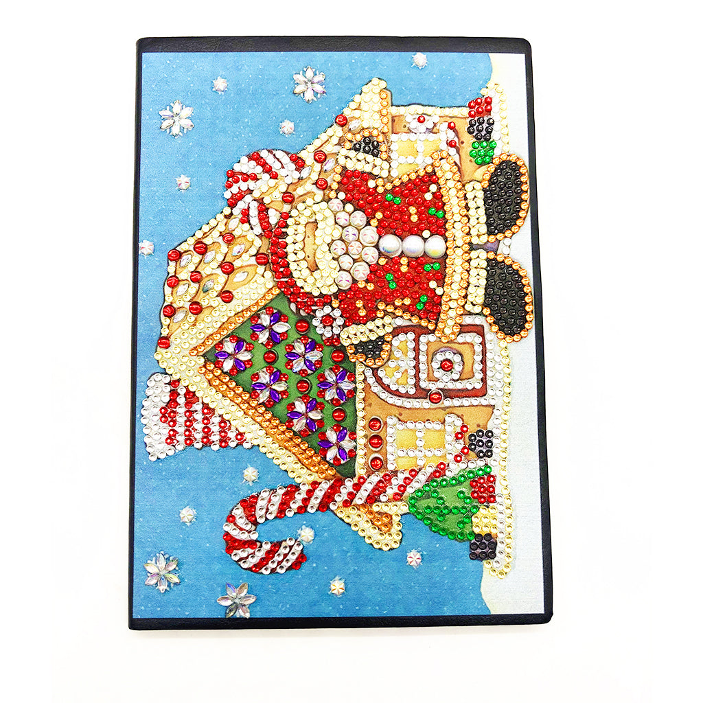 A5 5D Notebook DIY Part Special Shape Rhinestone Diary Book | Santa Claus