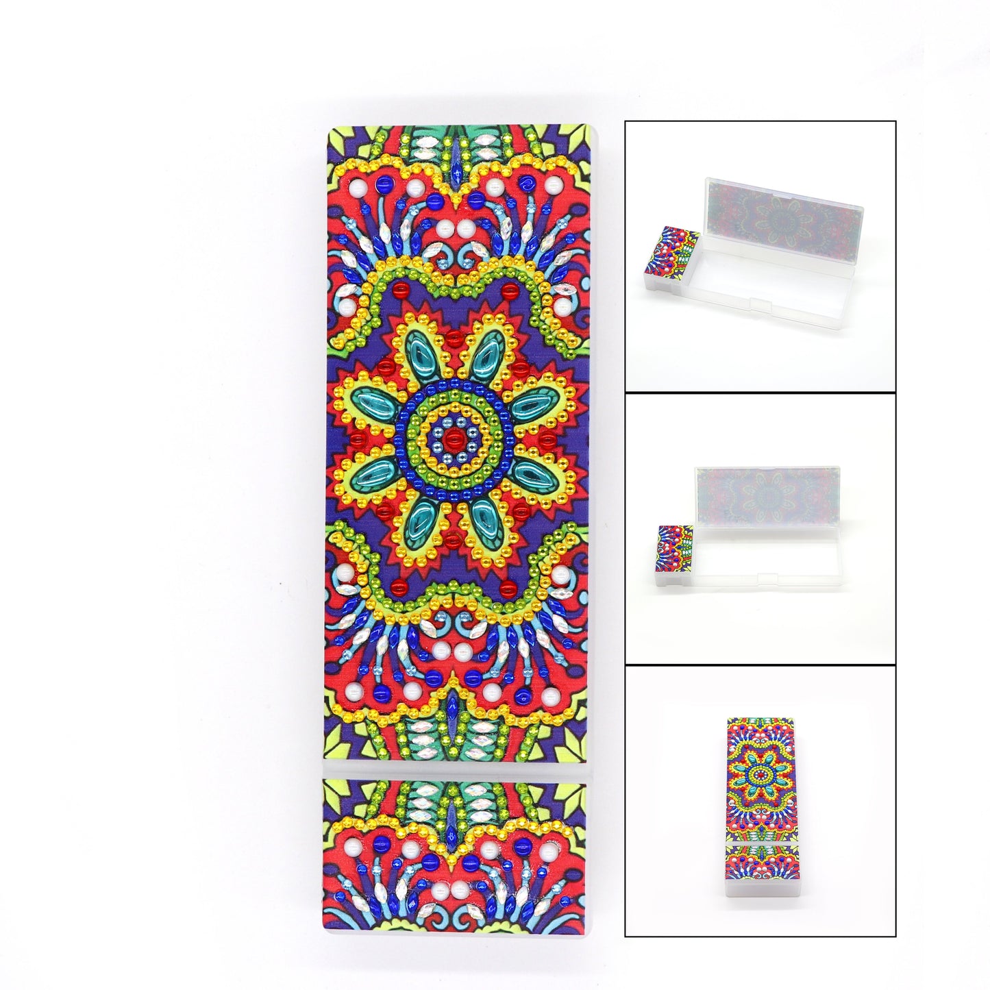 DIY Mandala Shaped Diamond Painting Pencil Box Gift