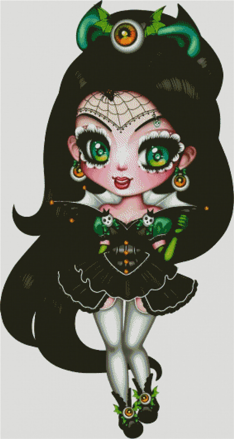 Full Round/Square Diamond Painting Kits | Halloween Girl