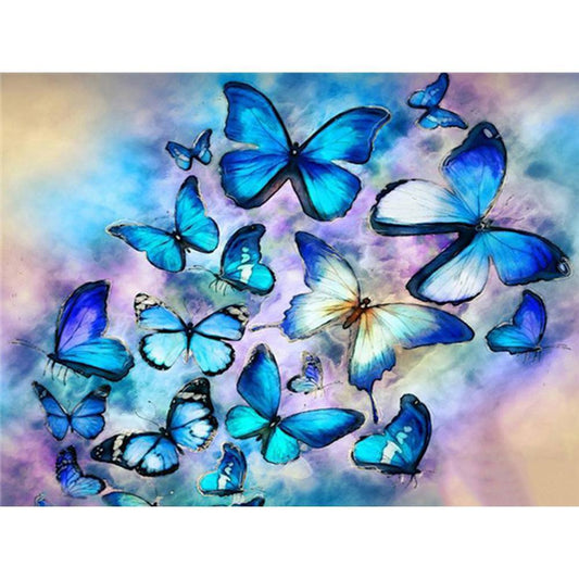 blue butterfly | Full Round Diamond Painting Kits