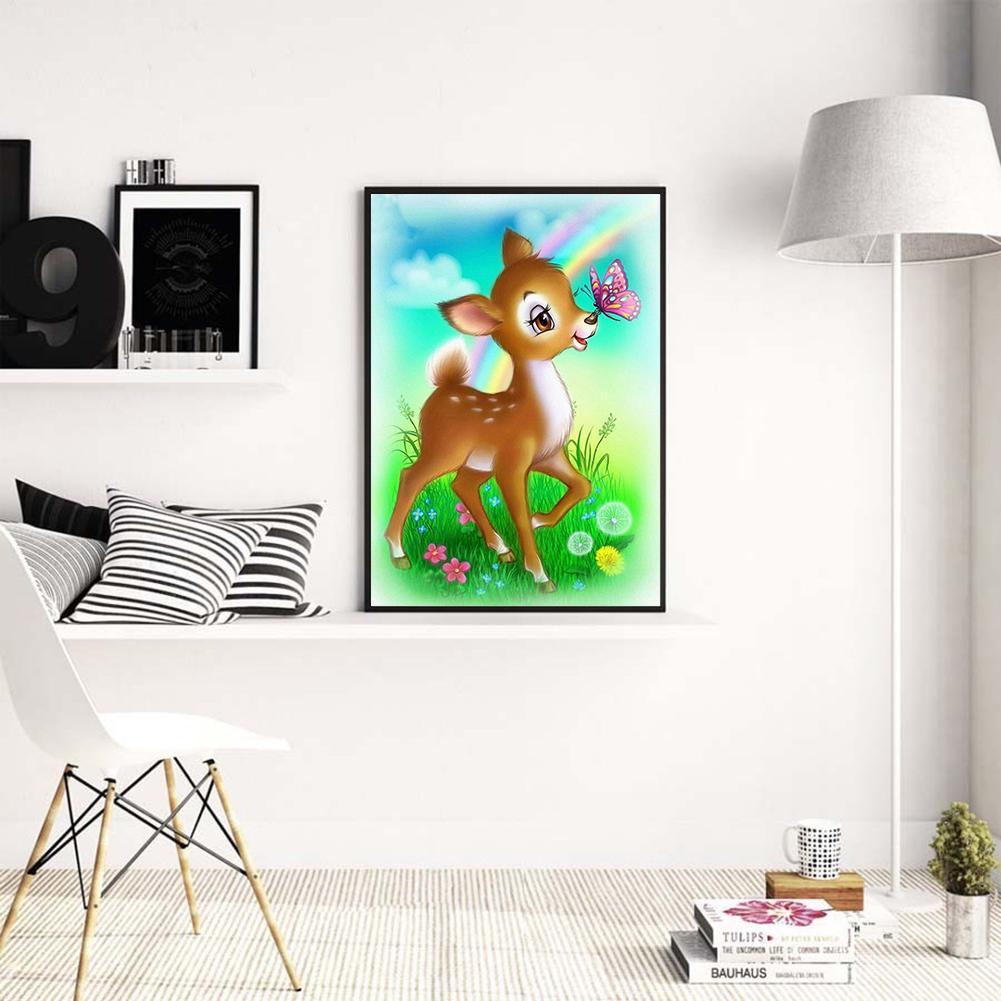 Diamond Painting | Full Round | Deer Butterfly