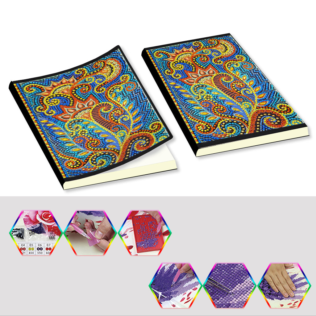 A5 5D Notebook DIY Part Special Shape Rhinestone Diary Book | Flower