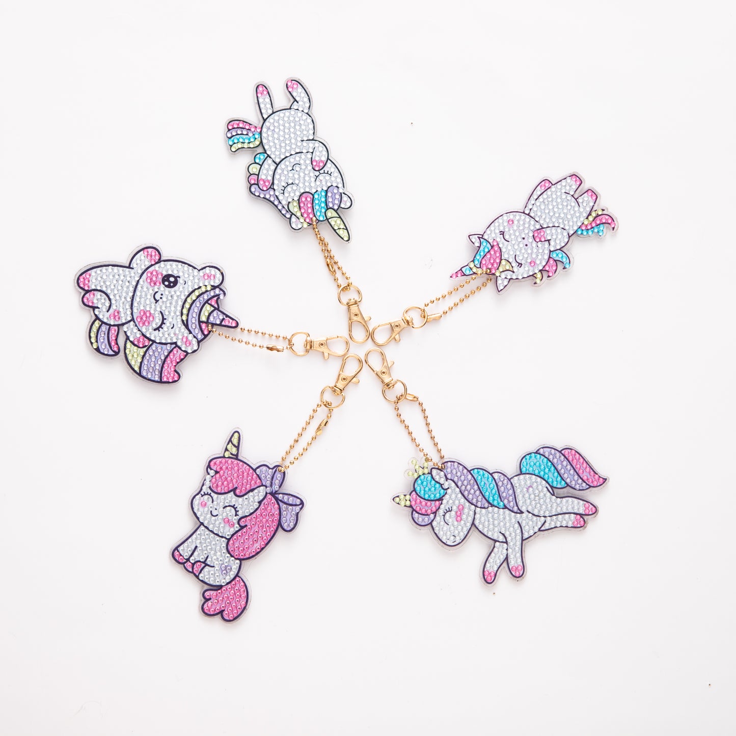 DIY keychain | Unicorn | Double-sided | Five Piece Set