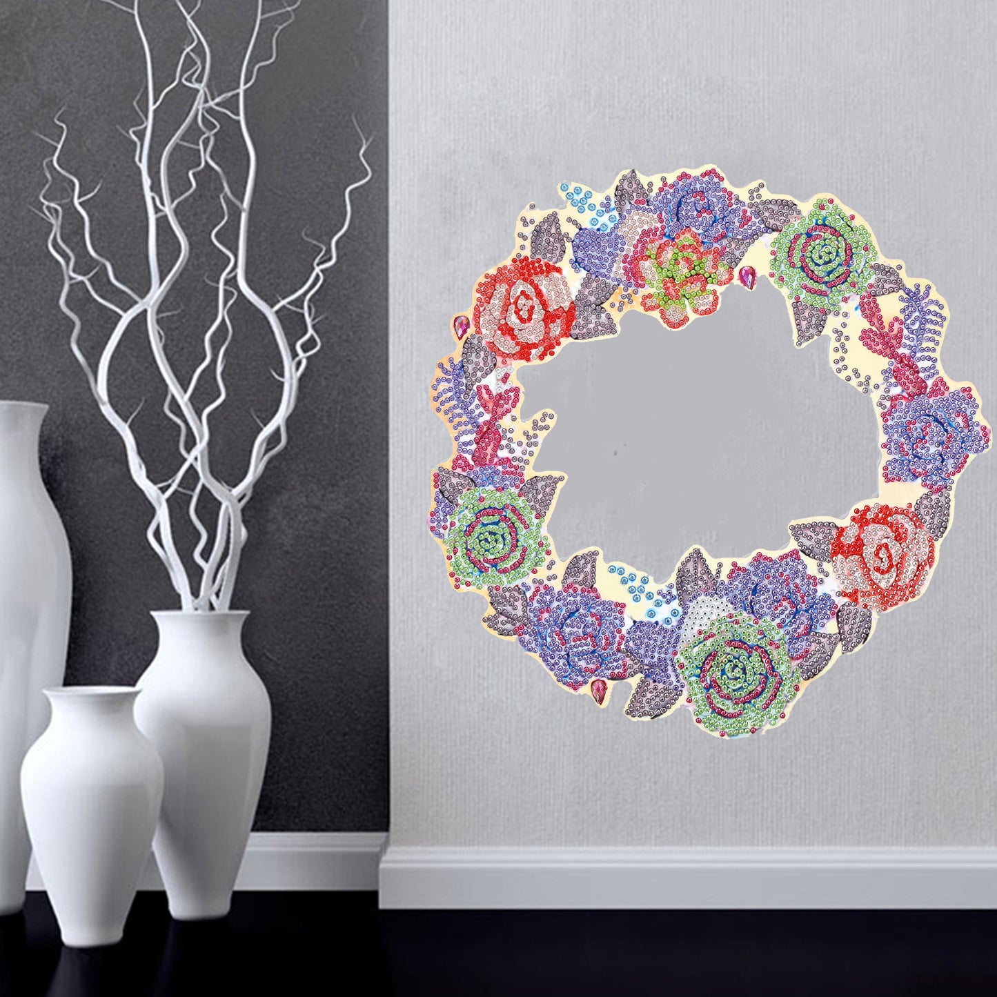 DIY Special-shaped diamond painting wreath | Flower