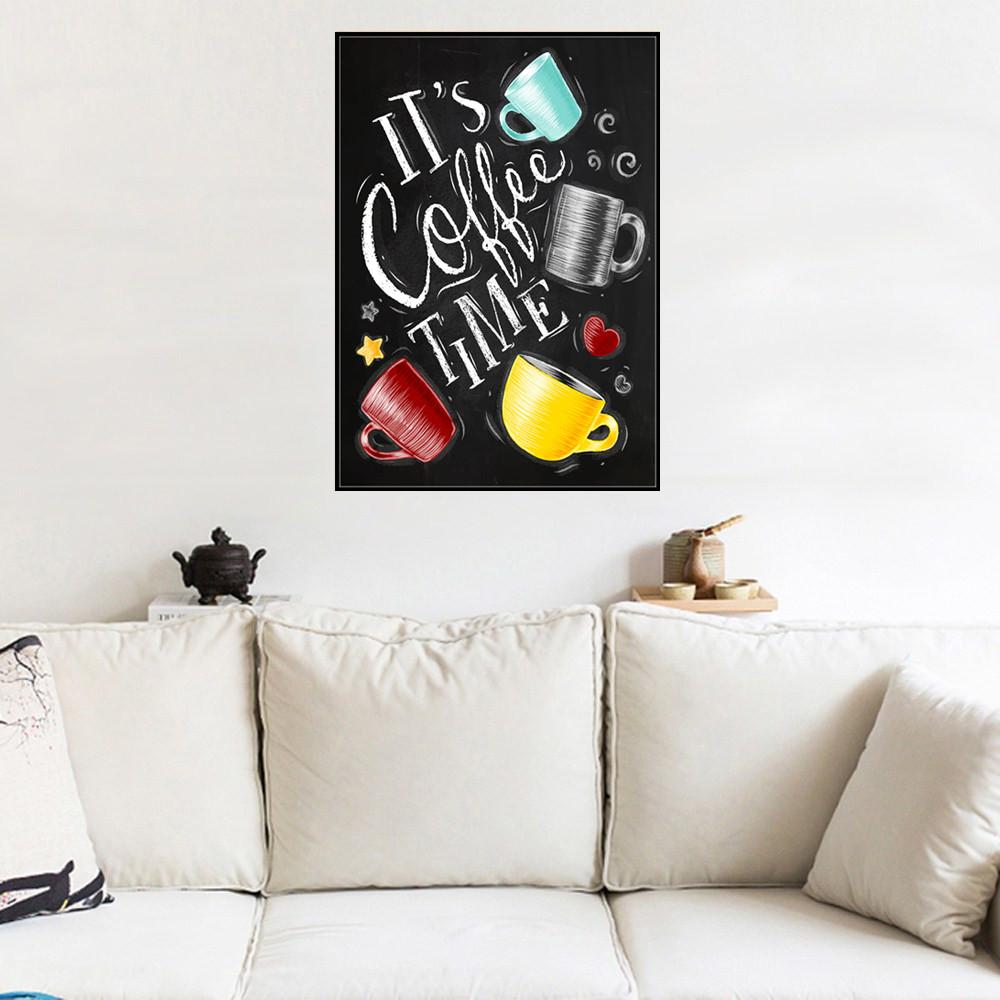 C'est l'heure du café | Kits complets de peinture au diamant rond 