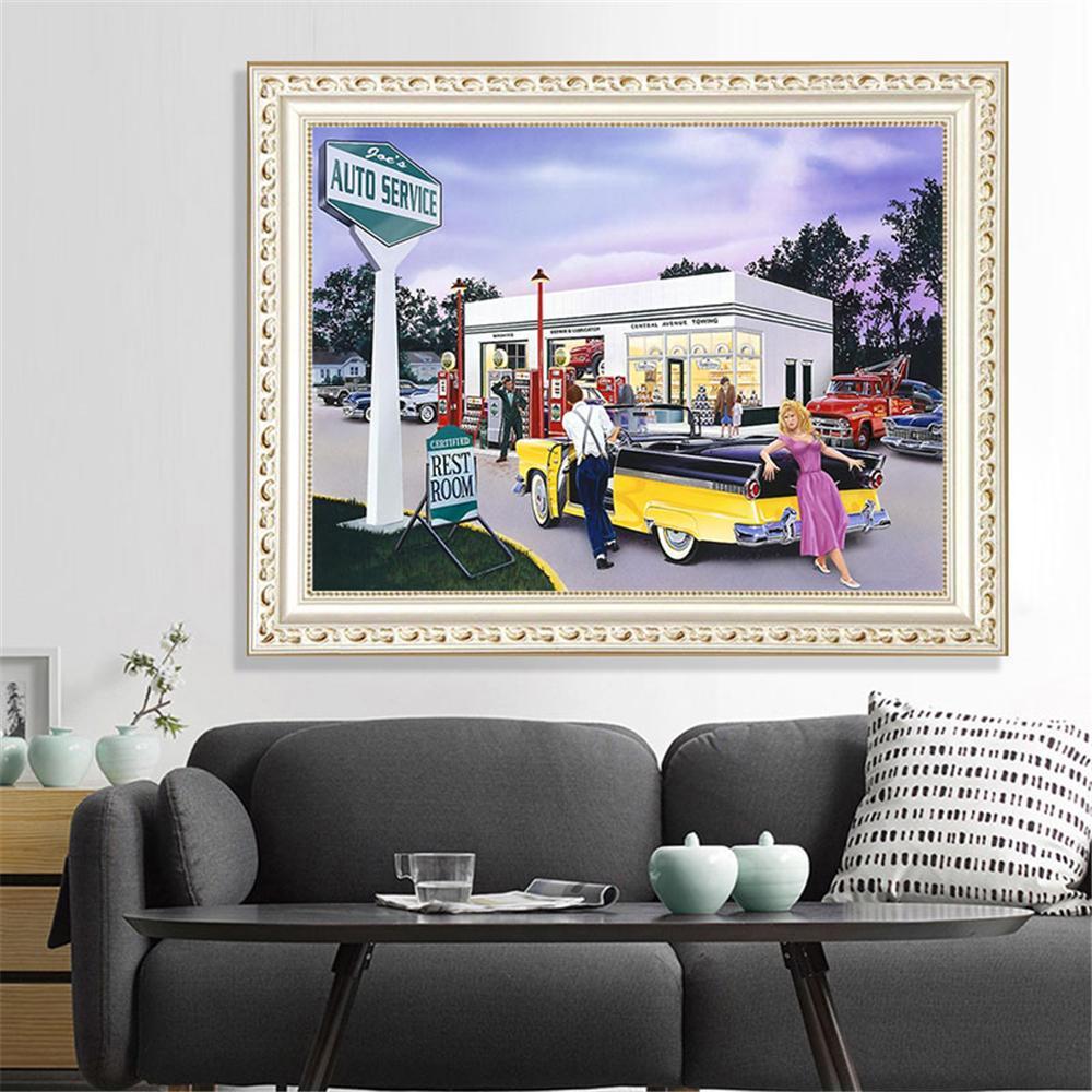 Tankstelle | Full Square Diamond Painting Kits 