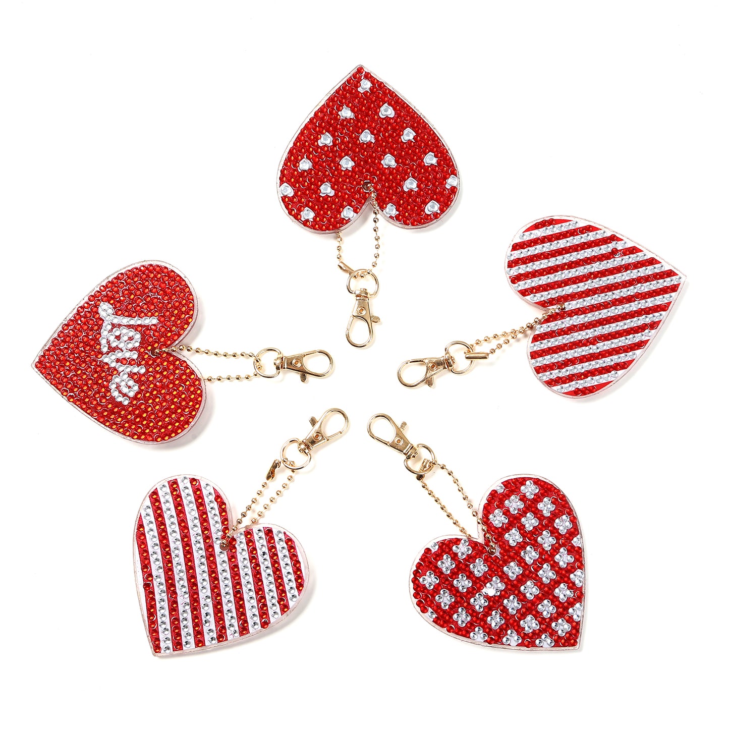 5pcs DIY Keychain | Love heart