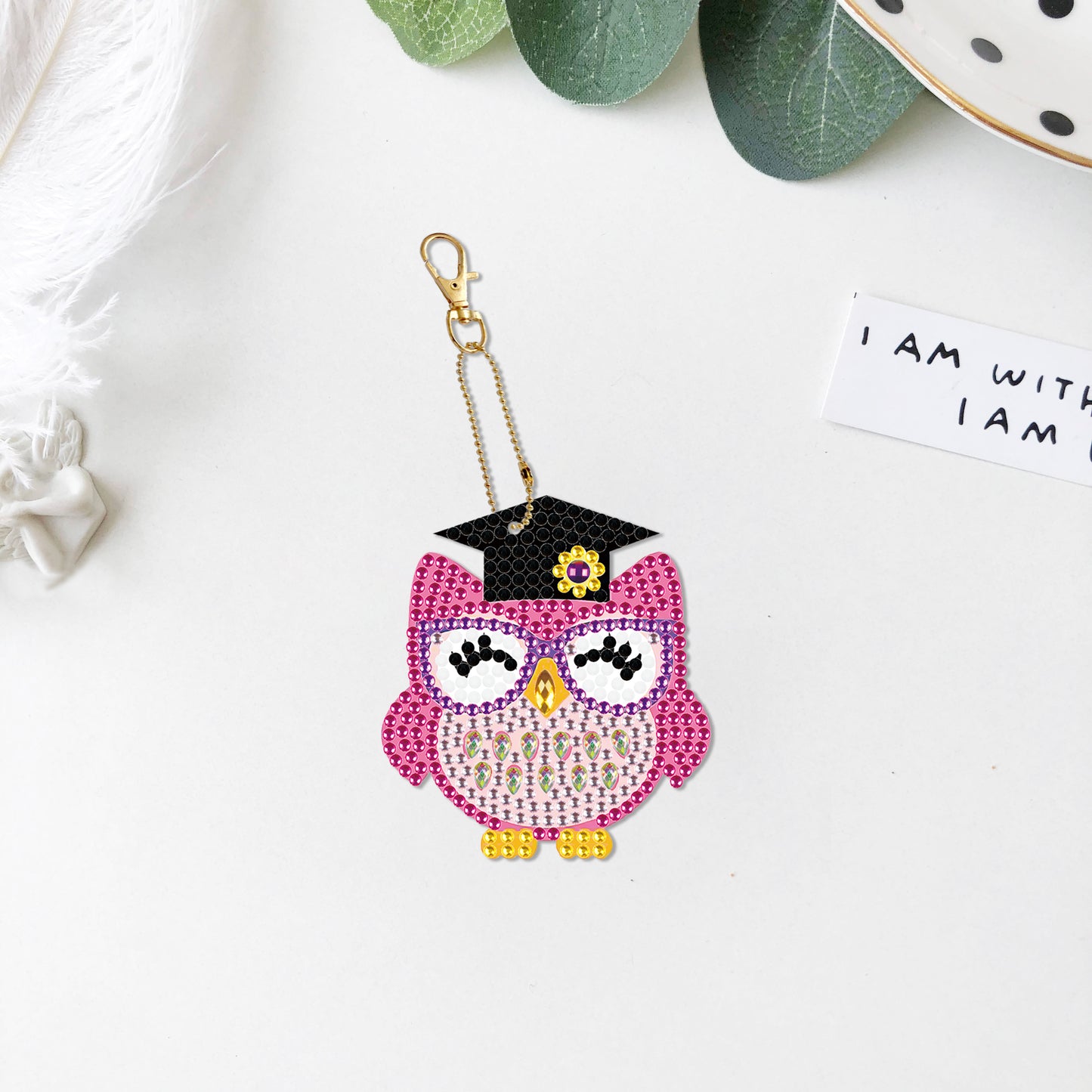 DIY keychain | Owl | Double-sided | Five Piece Set