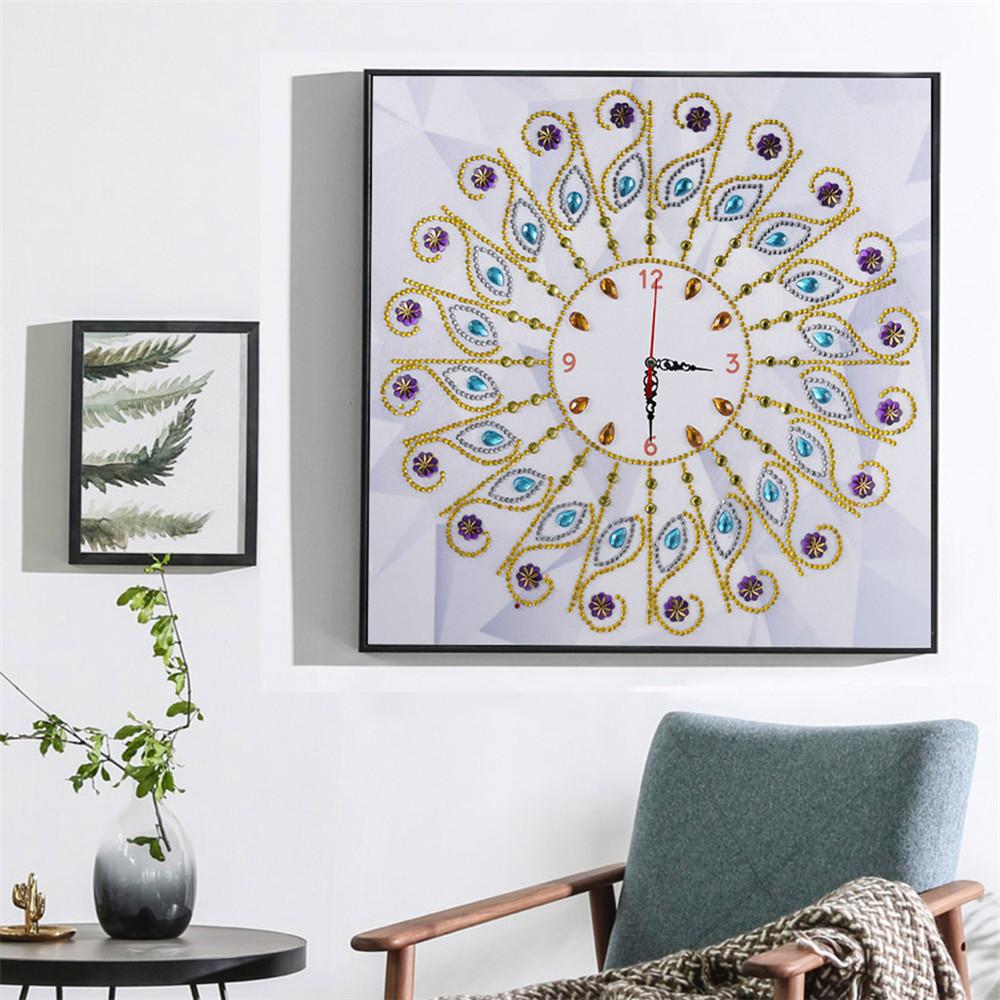 flower clock | Crystal Rhinestone  | Full Round Diamond Painting Kits