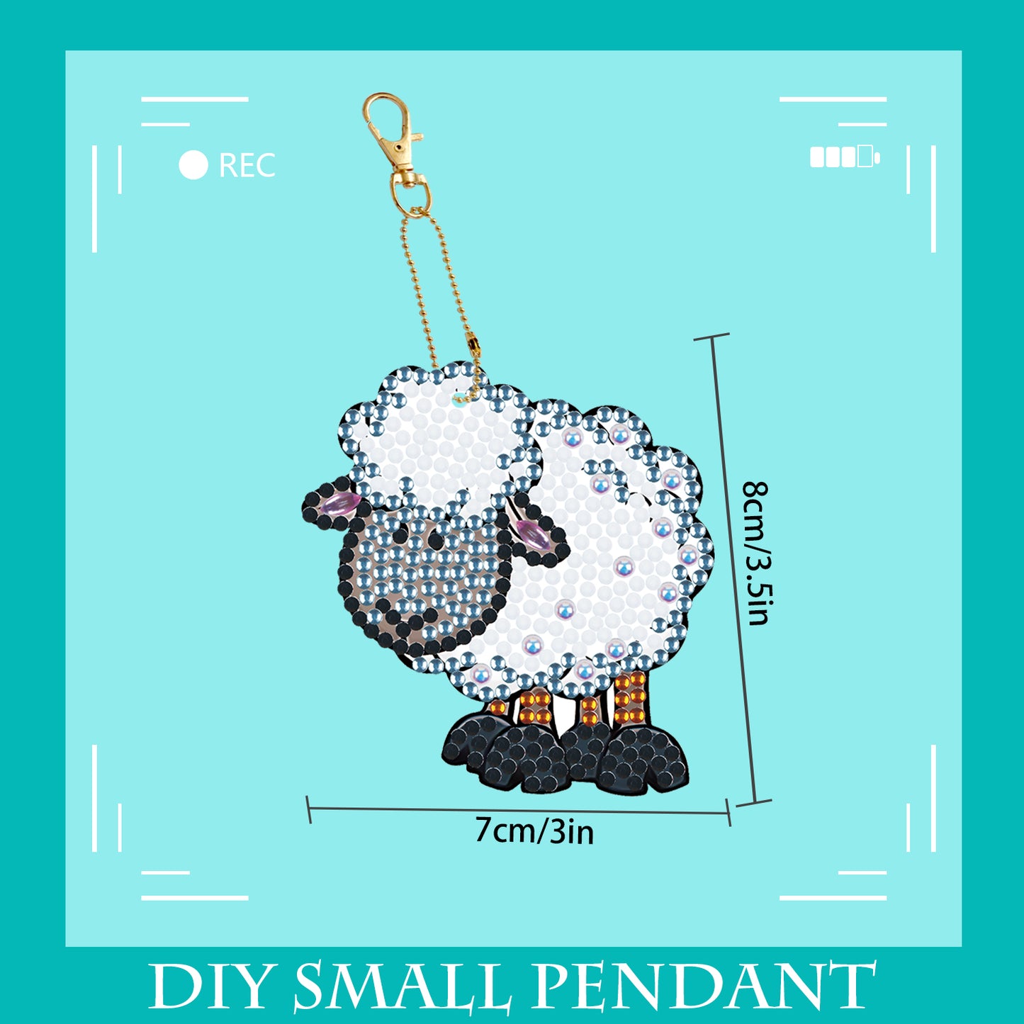 DIY keychain | Animals | Double-sided | Five Piece Set