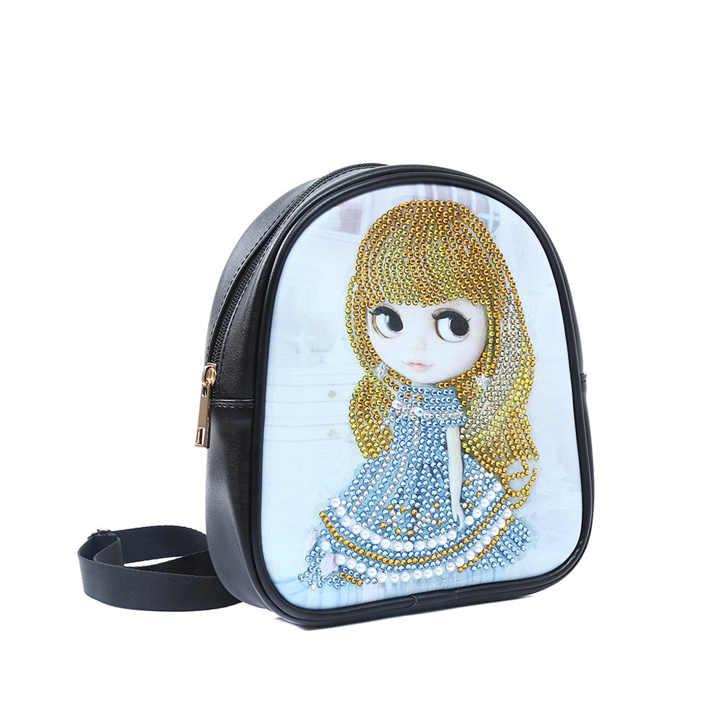 DIY little girl shaped diamond painting one-shoulder chain lady bag