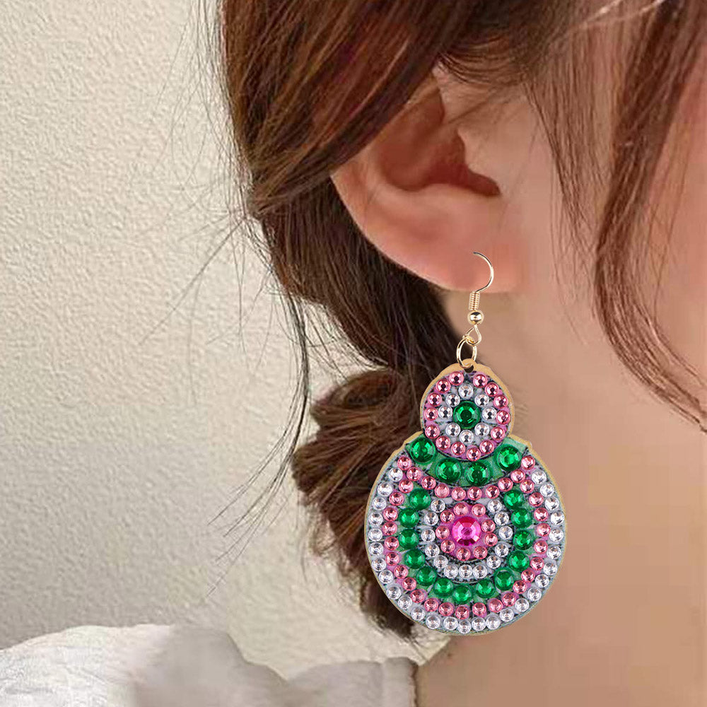 DIY Diamond Painting Earrings Handmade