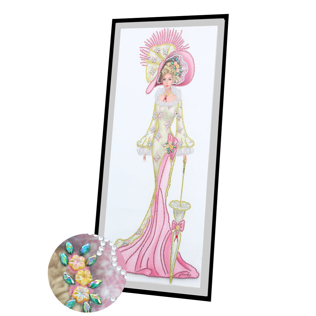 Fille de mode | Forme spéciale | Kits de peinture diamant strass cristal 