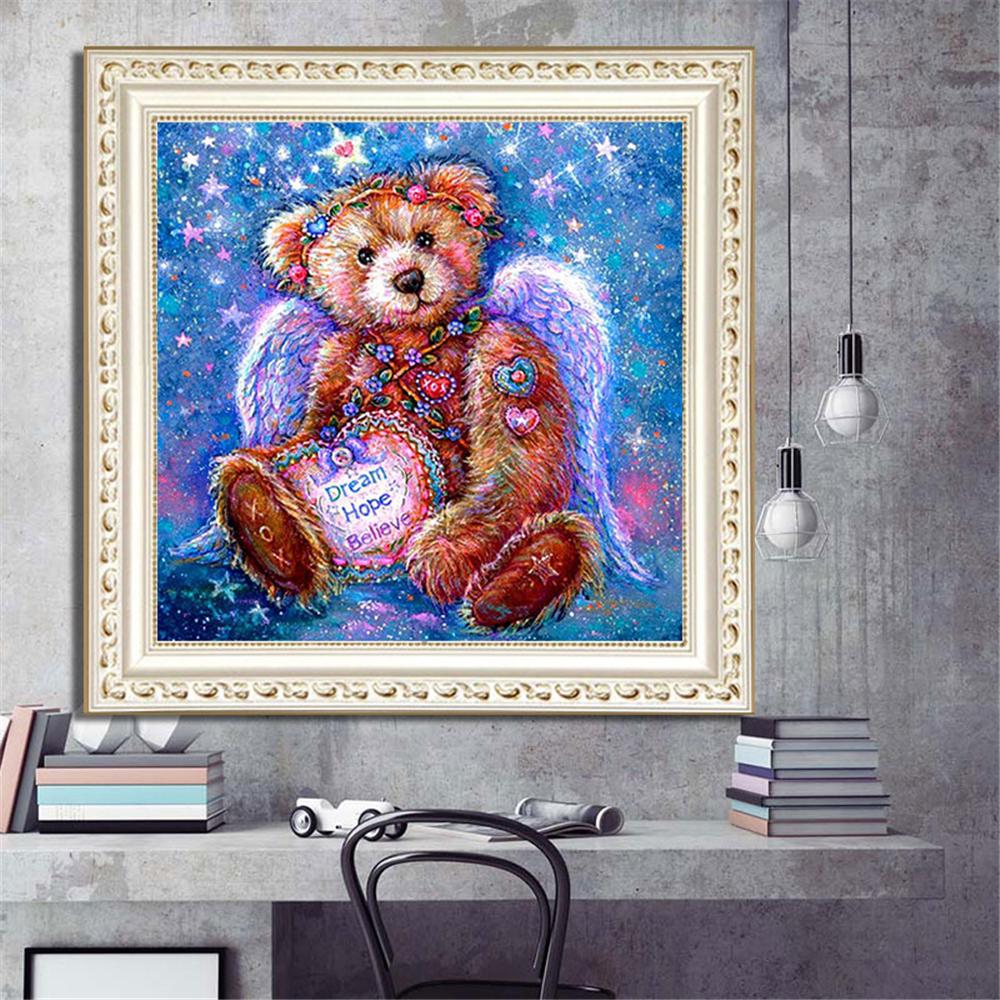 Little bear with wings | Full Square Diamond Painting Kits