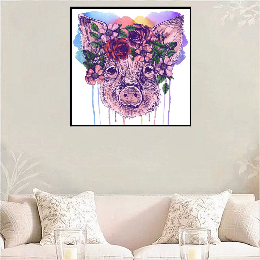 Pig head | Full Round Diamond Painting Kitsswan