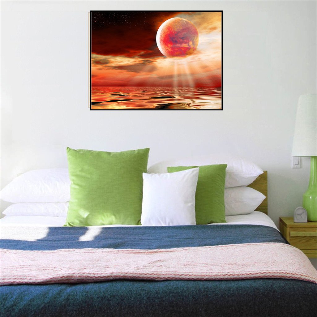 Red Moon | Full Round Diamond Painting Kits