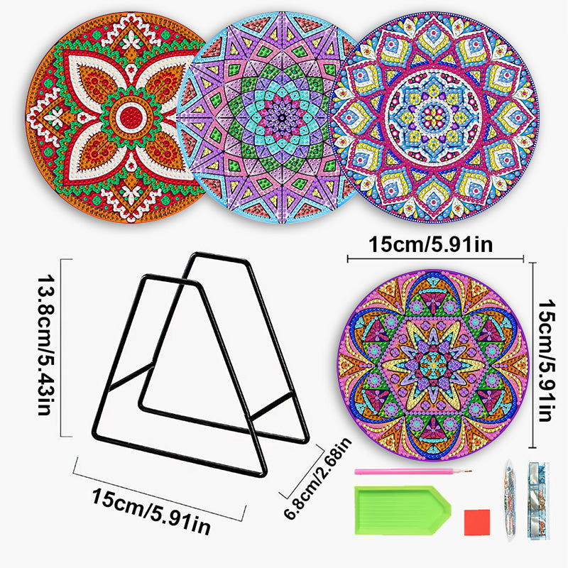 4PCS Diamond Painting Placemats Dish Mats | Mandala