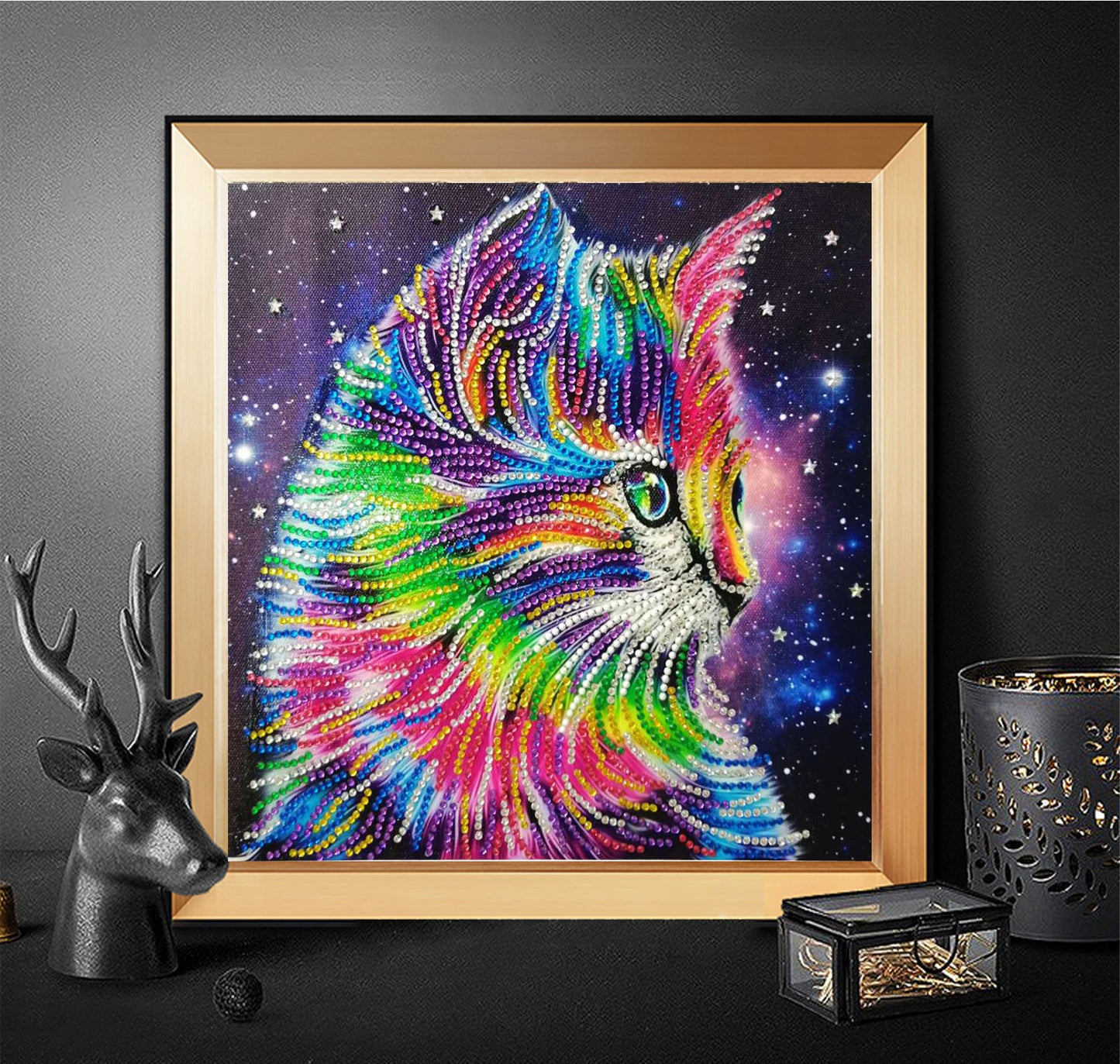 Chat | Kits de peinture au diamant de forme spéciale 