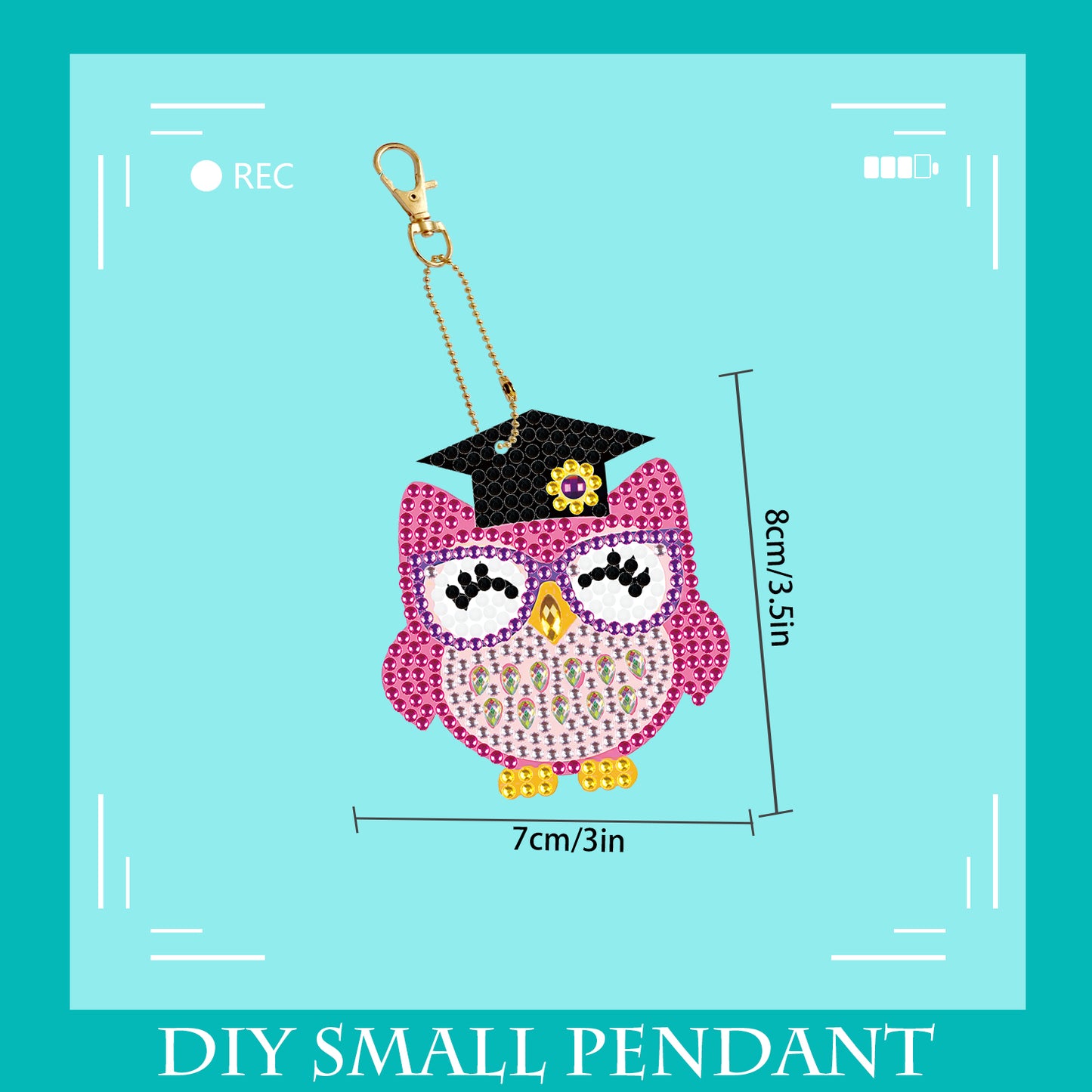 DIY keychain | Owl | Double-sided | Five Piece Set