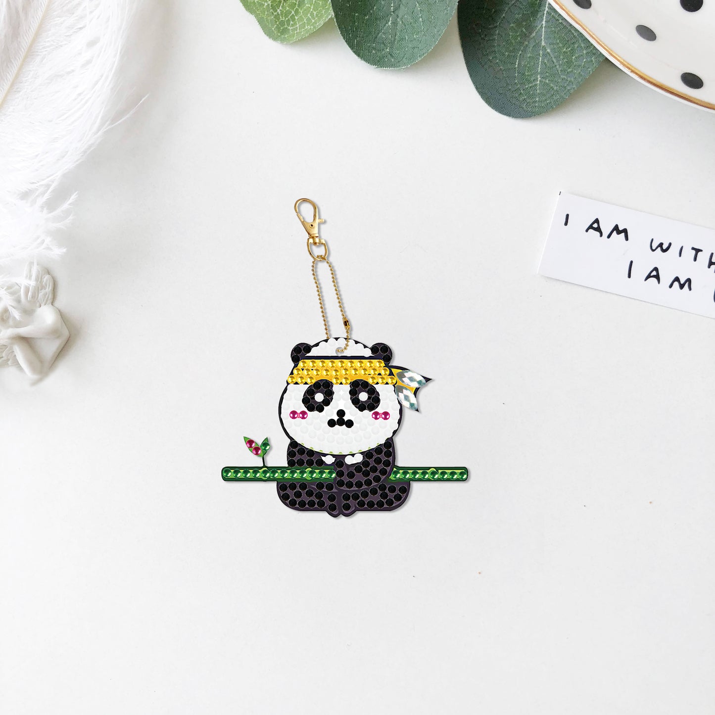 DIY keychain | Panda | Double-sided | Five Piece Set