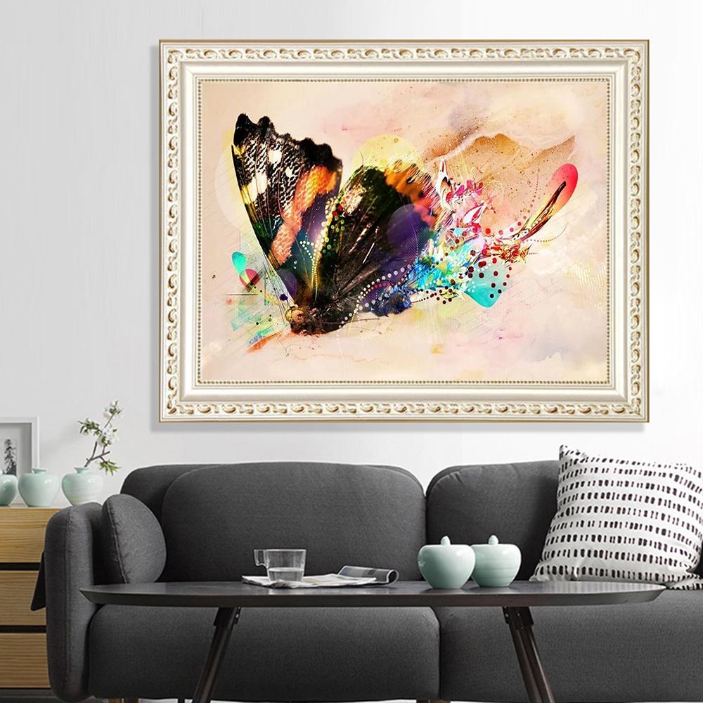 Butterfly And Flower  | Full Round Diamond Painting Kits