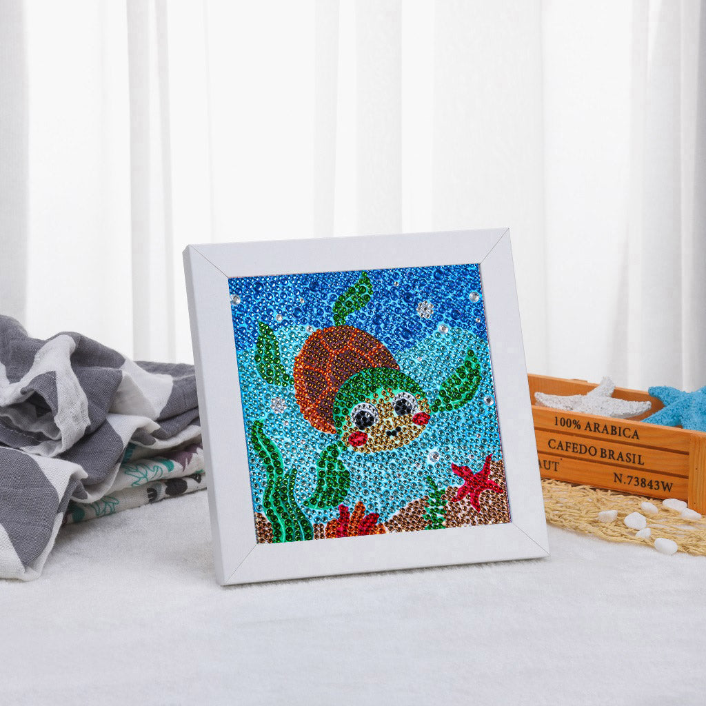 Children's Series-| Sea turtle | Crystal Rhinestone Full Diamond Painted-(Frameless)