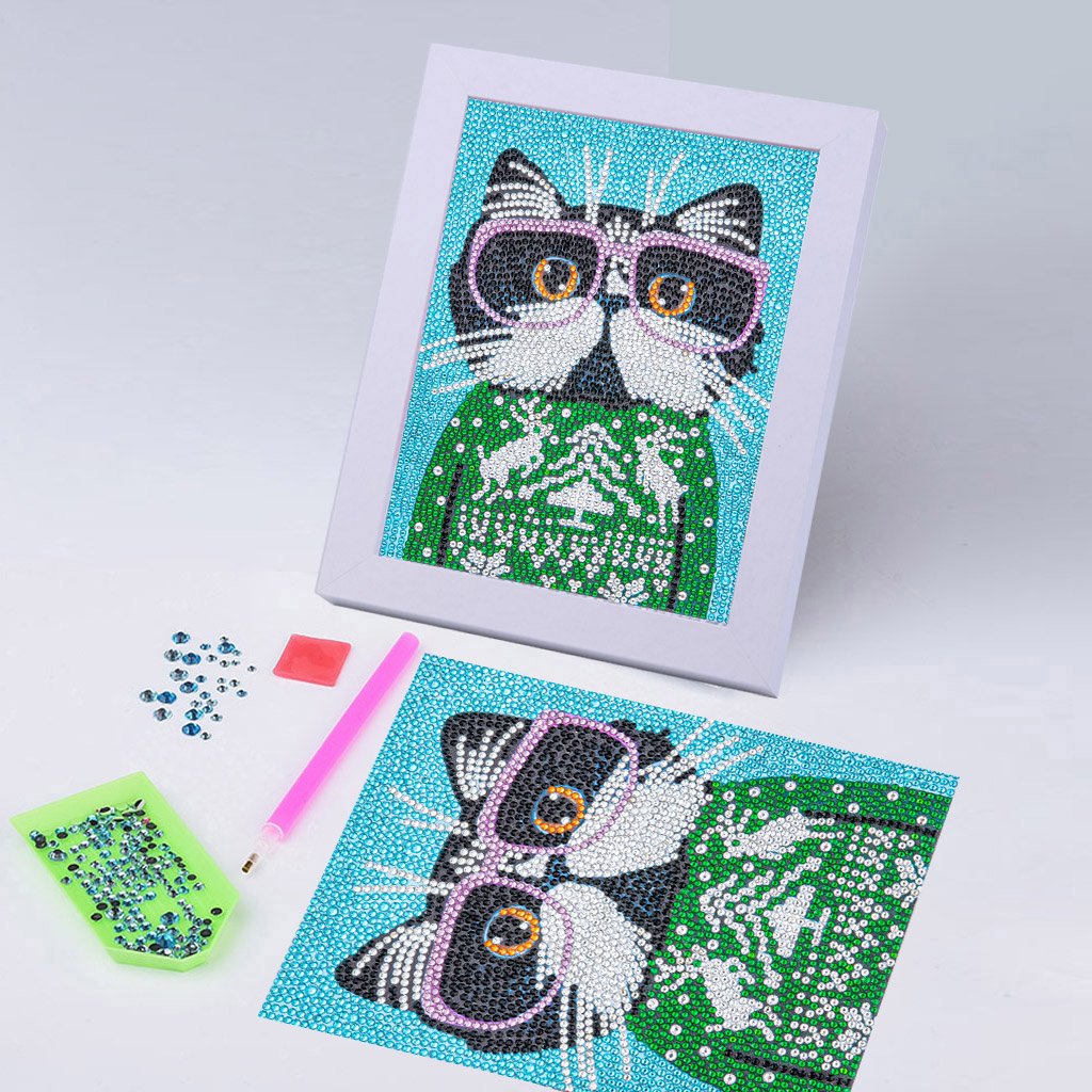 Kinderserie-| Katze | Crystal Strass Diamond Painting Kits