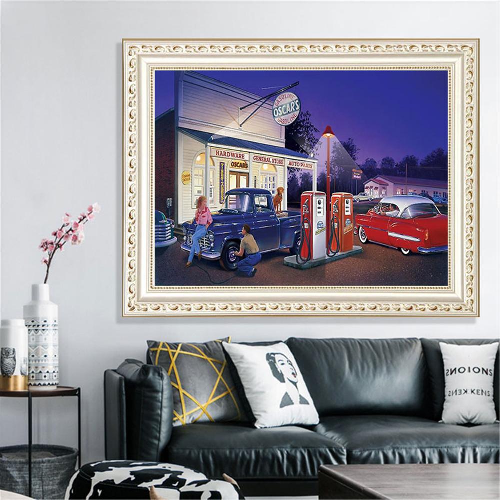 Gas station  | Full Square Diamond Painting Kits