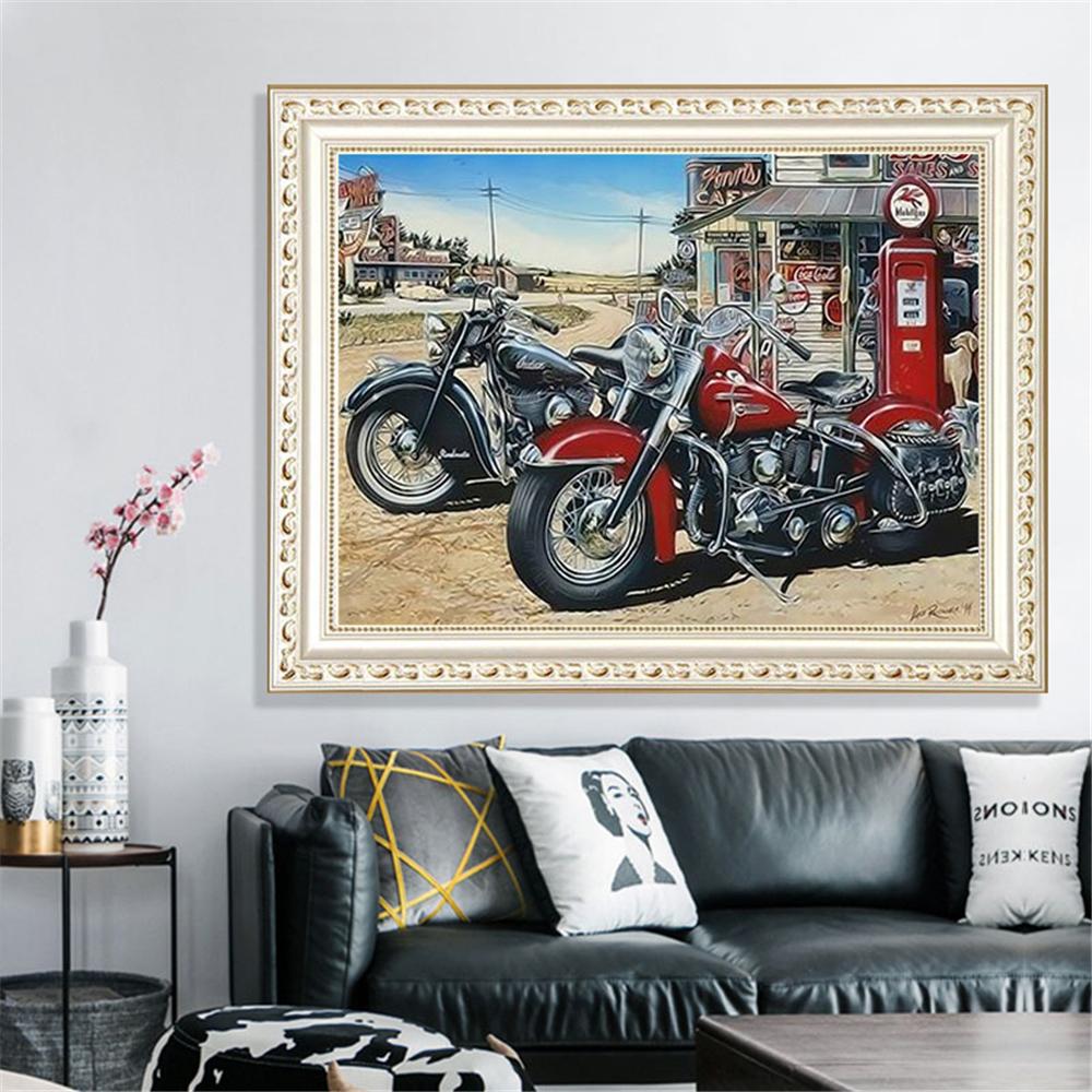 Harley-Motoren | Full Square Diamond Painting Kits 