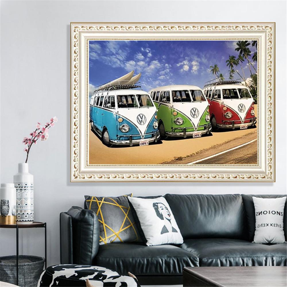 Retro Volkswagen T1 Bus  | Full Square Diamond Painting Kits