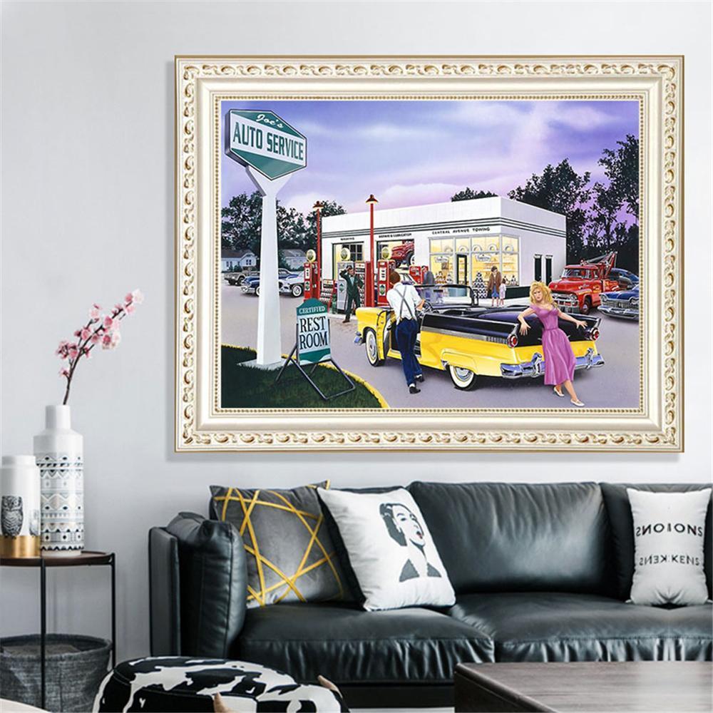 Gas station  | Full Square Diamond Painting Kits